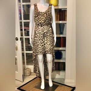 🐆 Leopard Print High-Low Dress